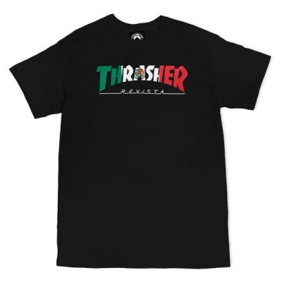 Thrasher Skate Mag Mexico Revista Short Sleeve Tee - Schwarz - Kurzärmeliges T-shirt
