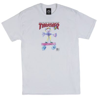 Thrasher Kid Cover Tee - Weiß - Kurzärmeliges T-shirt