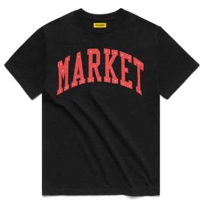 Market Arc Puff T-shirt Black - Schwarz - Kurzärmeliges T-shirt