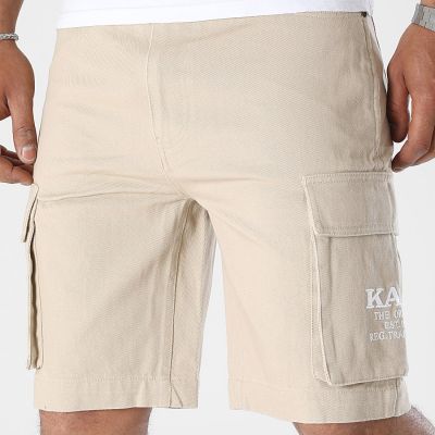 Karl Kani Small Signature Washed Cargo Shorts Taupe - Braun - Kurze Hose