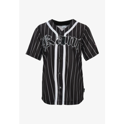 Karl Kani Woven Signature Old English Baseball Women Shirt Black/White - Schwarz - Shirt