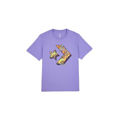 Converse Star Chevron Lizard Graphic T-Shirt - Violett - Kurzärmeliges T-shirt