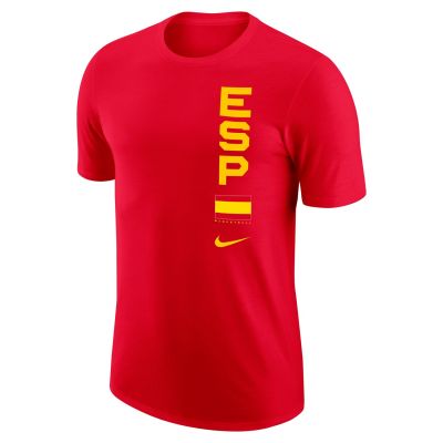 Nike Dri-FIT Spain Team Tee - Rot - Kurzärmeliges T-shirt