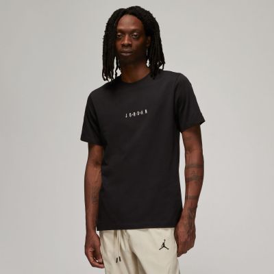 Jordan Air Embroidered Tee Black - Schwarz - Kurzärmeliges T-shirt