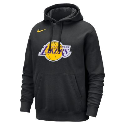 Nike Los Angeles Lakers Club Pullover Hoodie Black - Schwarz - Hoodie