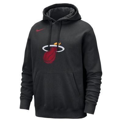 Nike NBA Miami Heat Club Pullover Hoodie Black - Schwarz - Hoodie