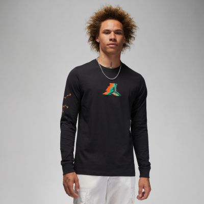 Jordan Brand Long-Sleeve Tee Black - Schwarz - Kurzärmeliges T-shirt