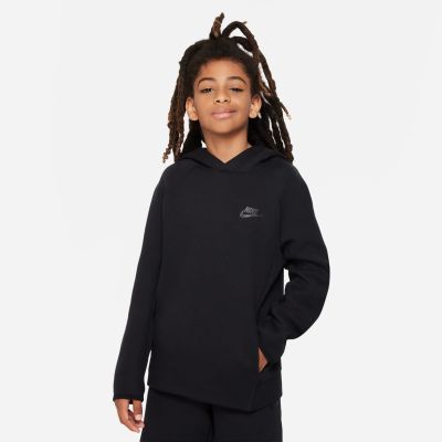 Nike Sportswear Tech Fleece Big Kids' Pullover Hoodie Black - Schwarz - Hoodie