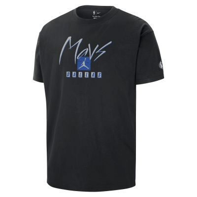 Jordan NBA Dallas Mavericks Courtside Statement Edition Tee - Schwarz - Kurzärmeliges T-shirt