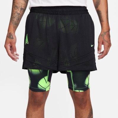 Nike Dri-FIT Ja 2-in-1 4" Basketball Shorts Black - Schwarz - Kurze Hose