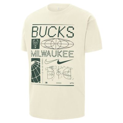 Nike NBA Milwaukee Bucks Max90 Tee - Weiß - Kurzärmeliges T-shirt