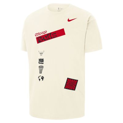 Nike NBA Chicago Bulls Courtside Oversize Tee - Weiß - Kurzärmeliges T-shirt