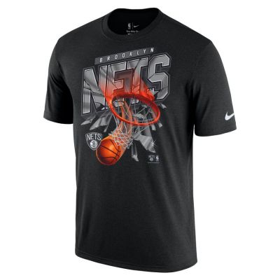 Nike NBA Brooklyn Nets Courtside Tee - Schwarz - Kurzärmeliges T-shirt