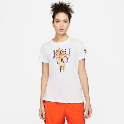 Nike Dri-Fit "Just Do It" Wmns Basketball Tee - Weiß - Kurzärmeliges T-shirt