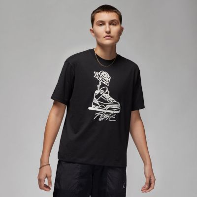Jordan Flight Wmns Graphic Tee Black - Schwarz - Kurzärmeliges T-shirt