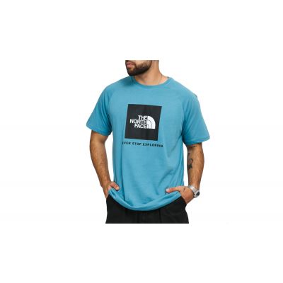 The North Face M Ss Rag Red Box Tee - Blau - Kurzärmeliges T-shirt