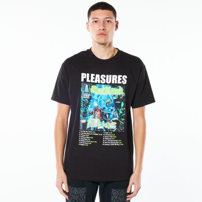 Pleasures Atliens Tee Black - Schwarz - Kurzärmeliges T-shirt