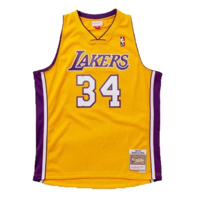 Mitchell & Ness Los Angeles Lakers Shaquille O'neal Swingman Jersey - Gelb - Jersey