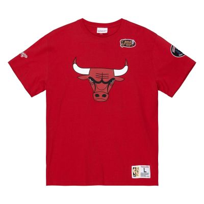 Mitchell & Ness NBA Chicago Bulls Team Origins S/S Tee - Rot - Kurzärmeliges T-shirt