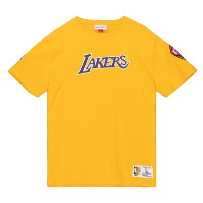 Mitchell & Ness NBA LA Lakers Team Origins S/S Tee - Gelb - Kurzärmeliges T-shirt