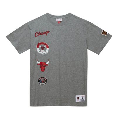 Mitchell & Ness NBA Chicago Bulls Hometown S/S Tee - Grau - Kurzärmeliges T-shirt