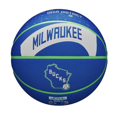 Wilson 2023 NBA Team City Collector MiWaukee Bucks Size 7 - Blau - Ball